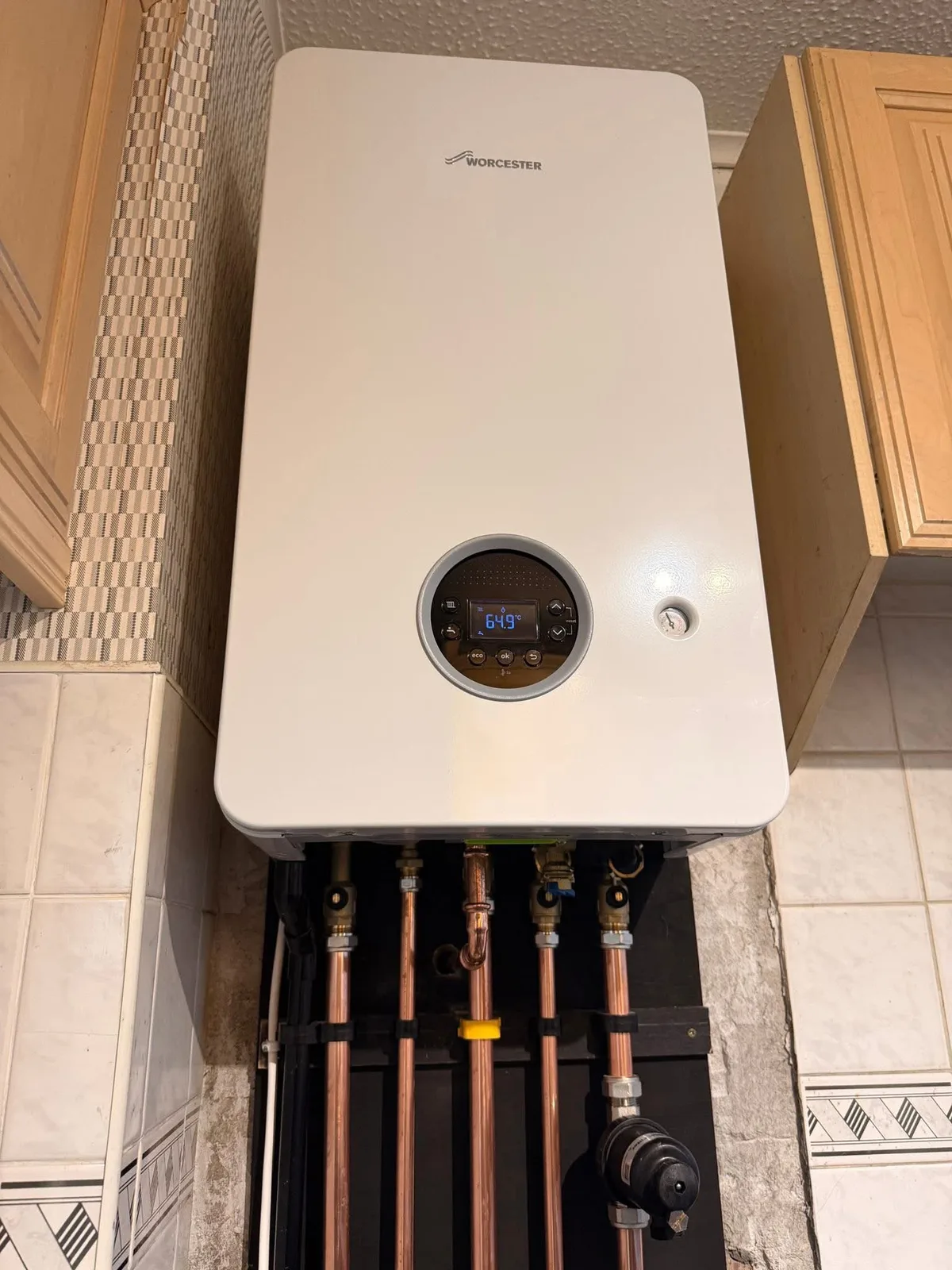 Boiler and copper pipe connections