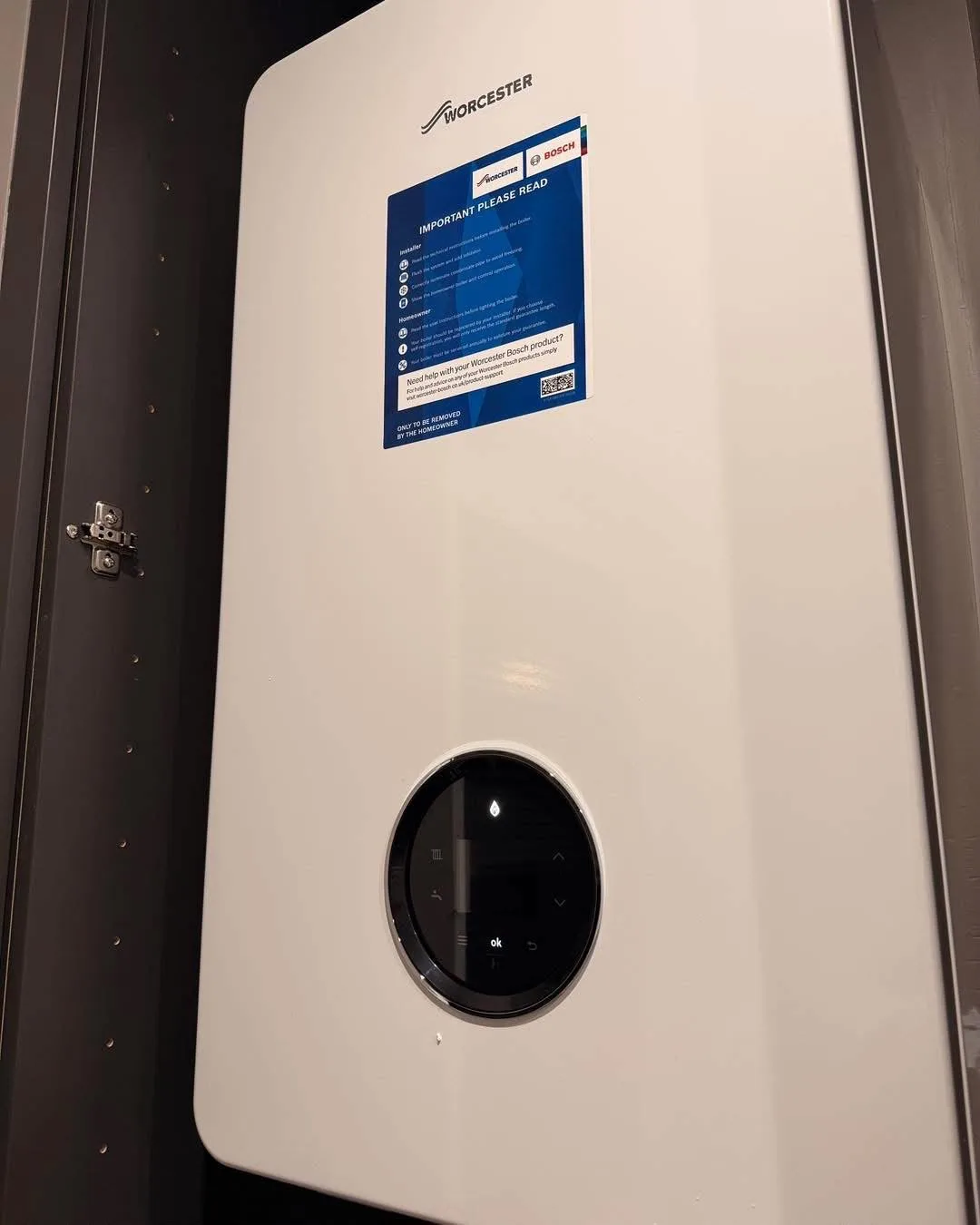 Wall-mounted Worcester boiler